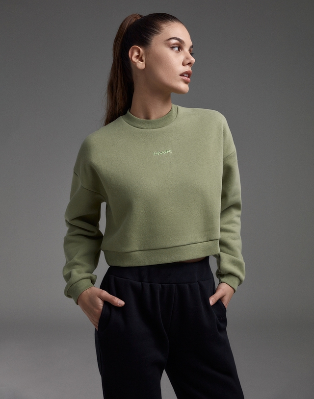 Hawkers MEX CROP SWEATSHIRT OLIVE master