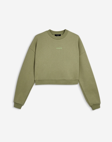 Ropa Hawkers Apparel MEX CROP SWEATSHIRT OLIVE