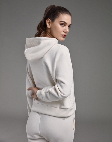 Vetements Hawkers Apparel FRA CROP HOODIE CREAM