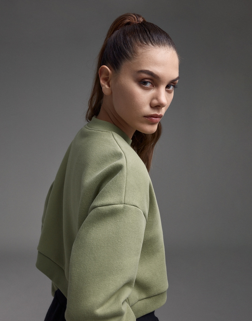 Hawkers MEX CROP SWEATSHIRT OLIVE (XL) master image number 3.0