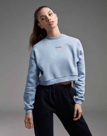 Kleidung Hawkers Apparel MEX CROP SWEATSHIRT BLUE