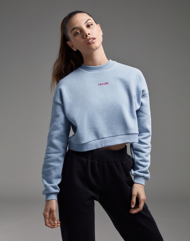 Ropa Hawkers Apparel MEX CROP SWEATSHIRT BLUE