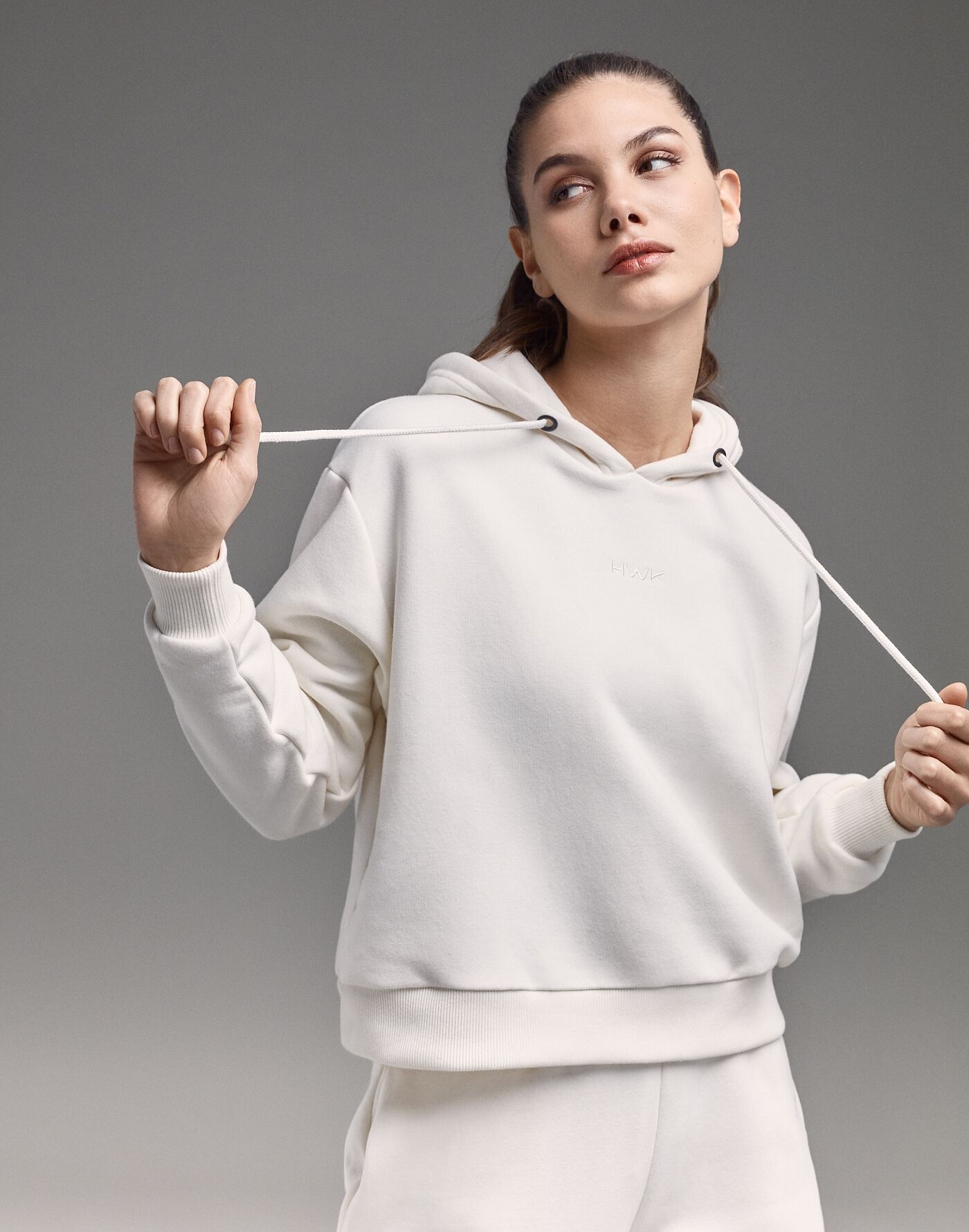 FRA CROP HOODIE CREAM (S) | Hawkers