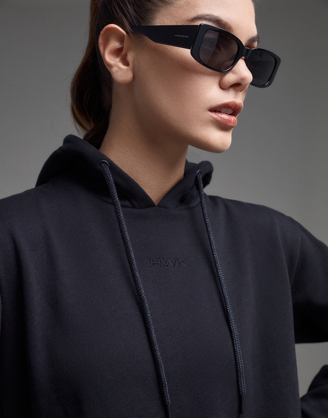 Roupa Hawkers Apparel FRA CROP HOODIE BLACK