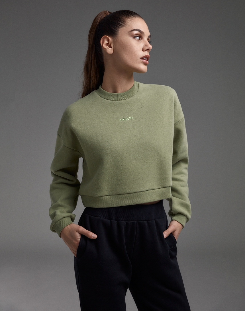 Hawkers MEX CROP SWEATSHIRT OLIVE (XL) master image number 1