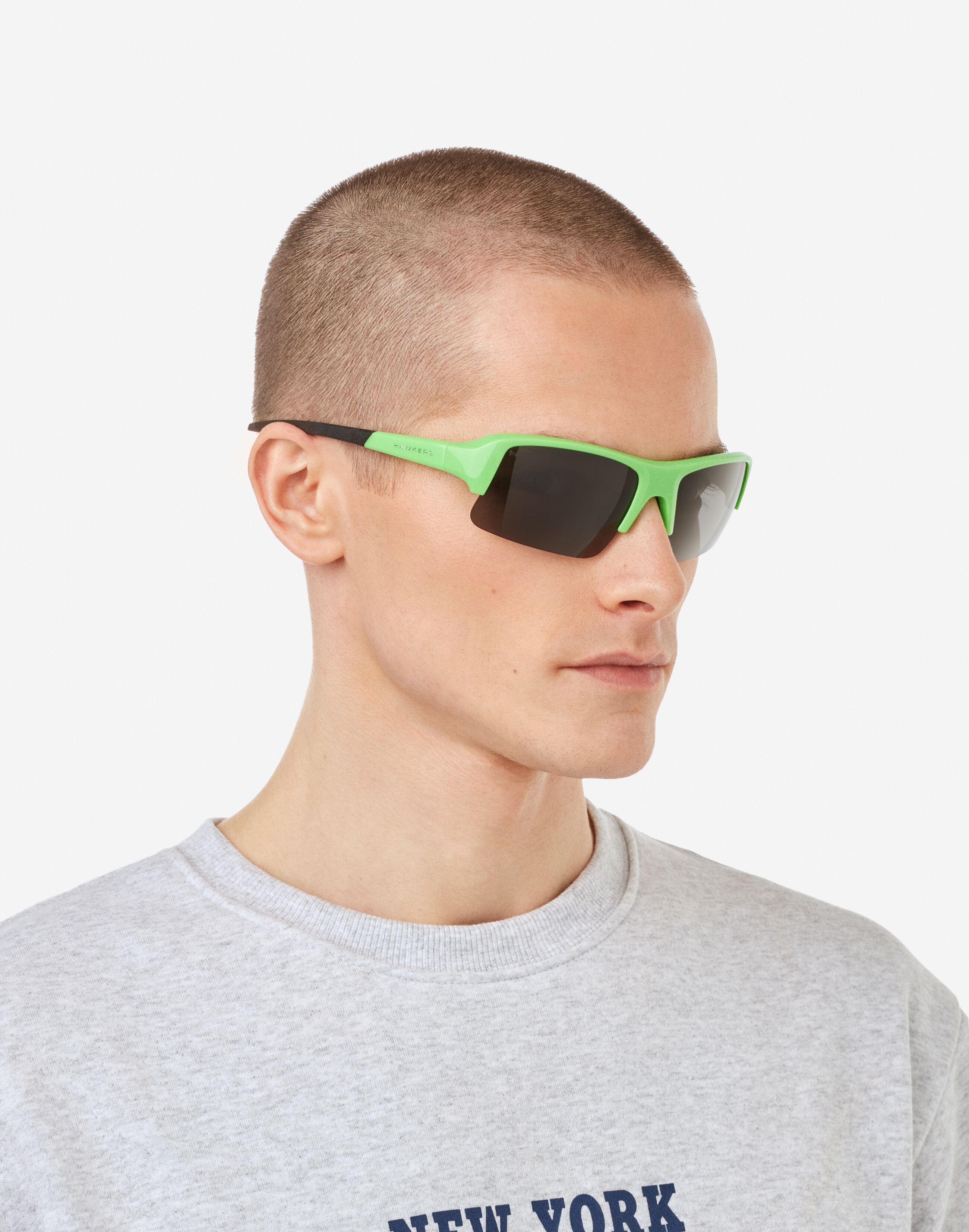 INVU POLARIZED ACTIVE - Sunglasses - matte grey/rubberized neon green/grey  - Zalando.de