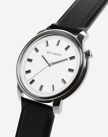 Relojes Bratleboro DELOS LEATHER - BLACK WHITE