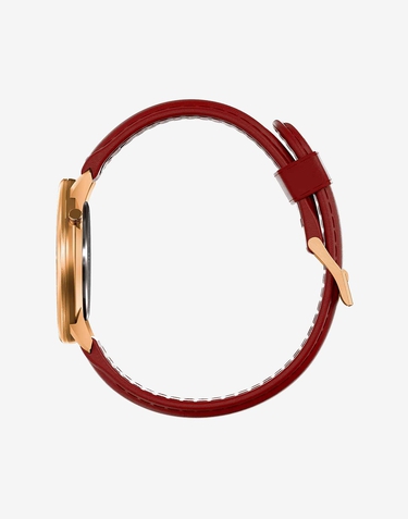 Relojes Bratleboro ACADIA LEATHER - GOLD RED