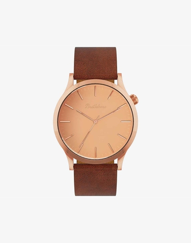 Relojes Bratleboro TAYRONA LEATHER - ROSE GOLD MIRRORED