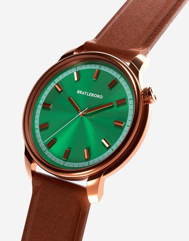 Relojes Bratleboro SAONA LEATHER - GREEN COGNAC