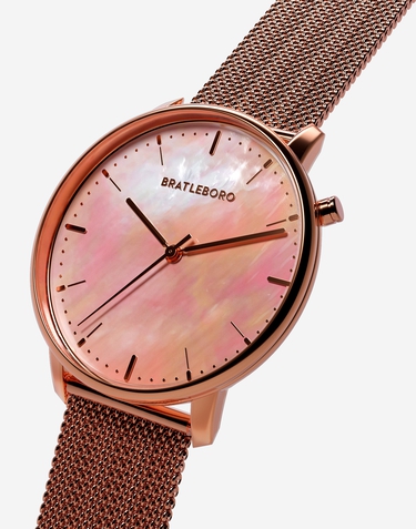 Relojes Bratleboro ACADIA METAL - ROSE GOLD PEARL