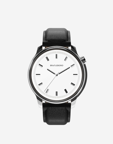 Relojes Bratleboro DELOS LEATHER - BLACK WHITE