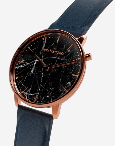Relojes Bratleboro ACADIA LEATHER - NAVY MARBLE