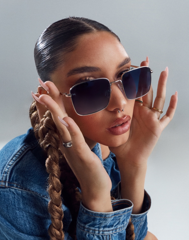 Oculos de sol Hawkers IRIS - SILVER BLUE DENIM