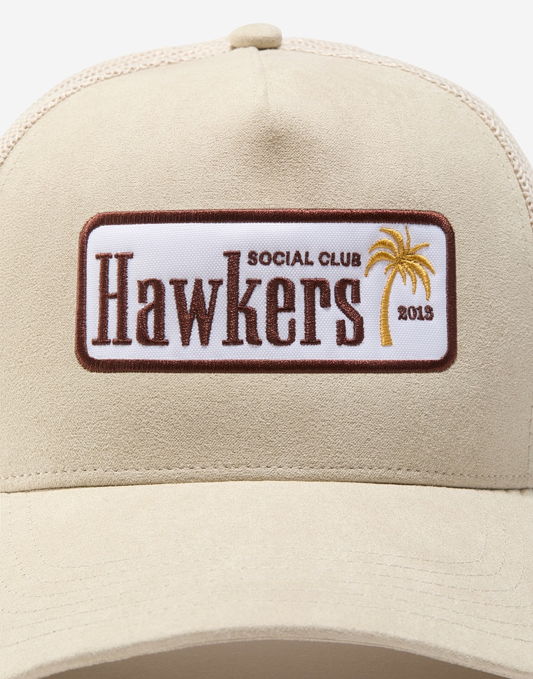 &Alpha;&xi;&epsilon;&sigma;&omicron;&upsilon;ά&rho; Hawkers PALM TRUCKER CAP SAND