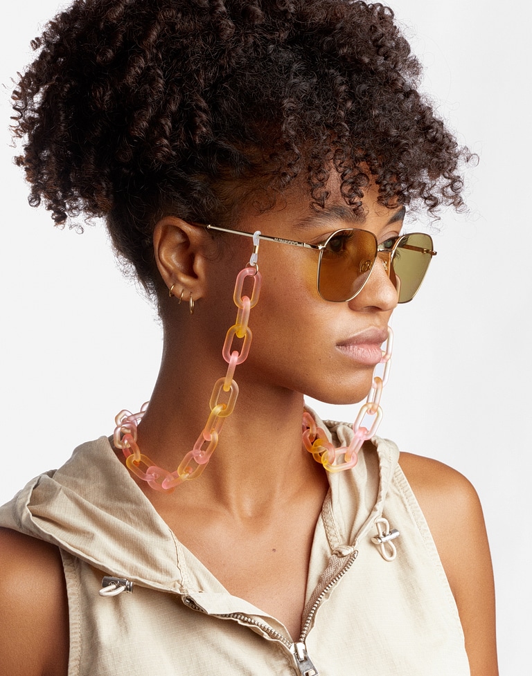 Accessories Hawkers LINK BIG CHAIN - GRADIENT PINK TO YELLOW