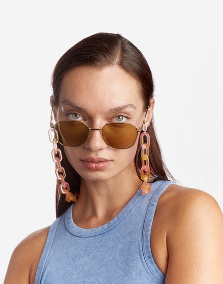 Accessories Hawkers LINK BIG CHAIN - GRADIENT PINK TO YELLOW