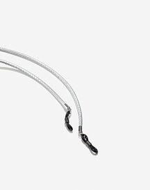LEATHER ROUND CORD - SILVER
