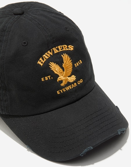 Accessories Hawkers EAGLE DESTROYED CAP BLACK