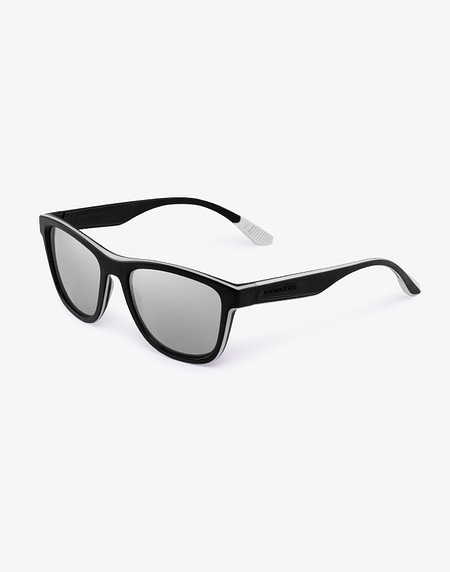 Sunglasses Hawkers BLACK WHITE RUBBER - CHROME ONE S