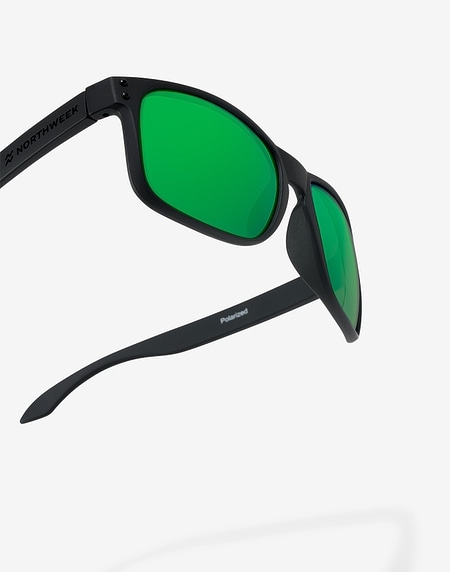 Sunglasses Northweek BOLD MATTE BLACK - GREEN POLARIZED