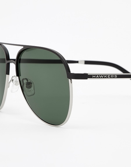 Sunglasses Hawkers BLACK SILVER - GREEN BOTTLE LACMA