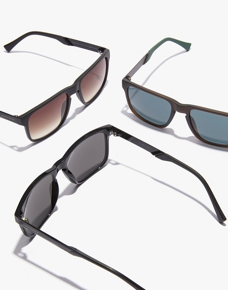 Nos Lunettes de Soleil Hawkers PEAK METAL - BLACK SMOKY BROWN