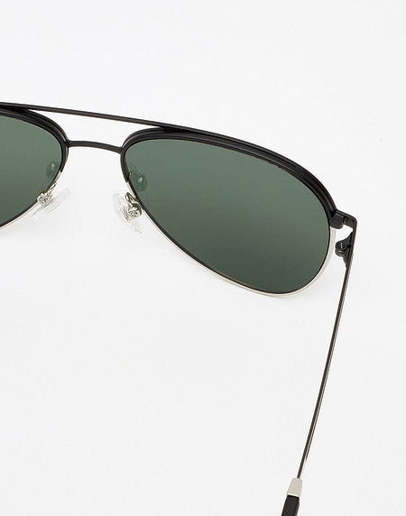 Sunglasses Hawkers BLACK SILVER - GREEN BOTTLE LACMA