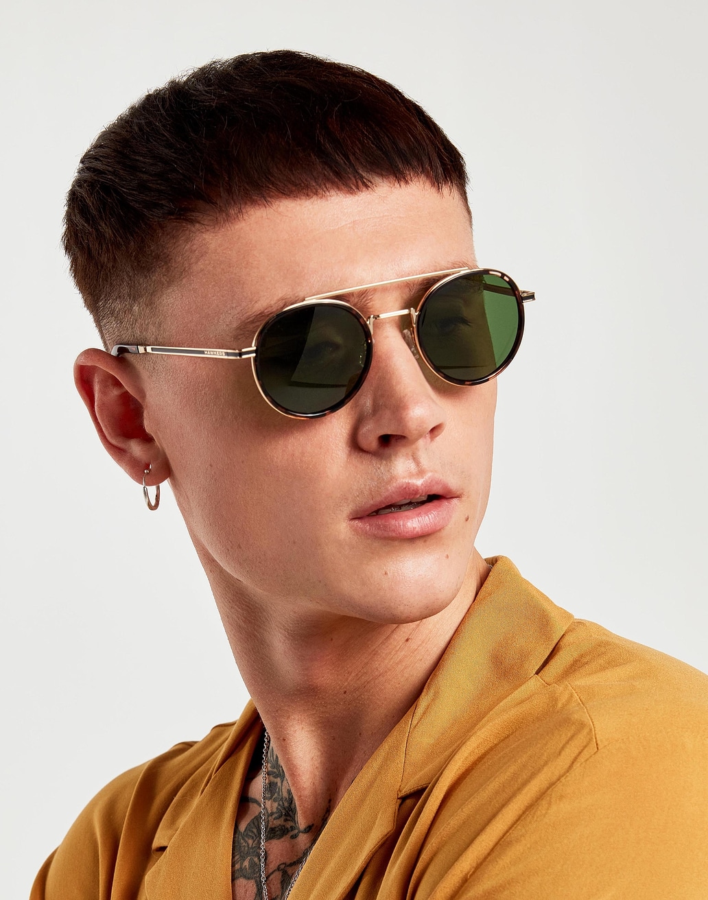 ★HANGLE EYEWEAR★ Neutro Arnel Sunglasses Khaki Arnel® - U.S.A. Vintage Designer Sunglasses | Tart Optical