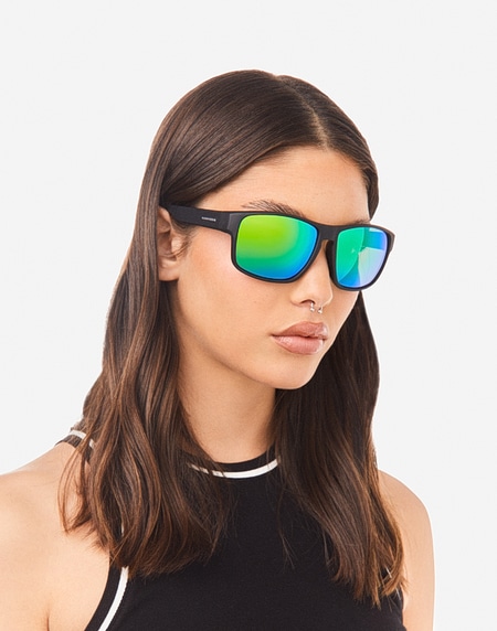 Sunglasses Hawkers FASTER RAW - POLARIZED BLACK EMERALD