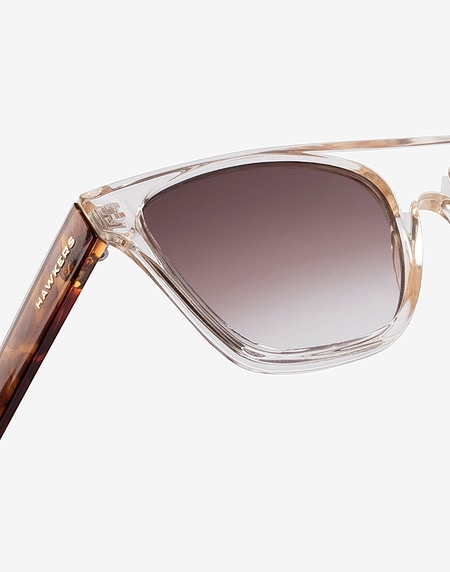 Sunglasses Hawkers CRYSTAL CHAMPAGNE - BROWN GRADIENT ONE LS FLAT TOP