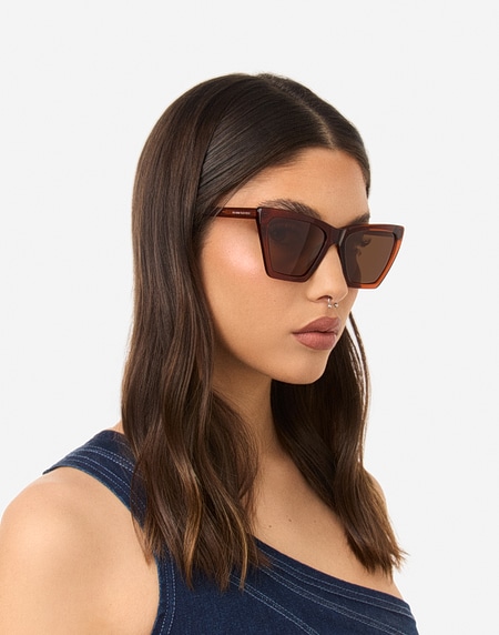 Sunglasses Hawkers FLUSH - POLARIZED RUSSIAN RED BROWN