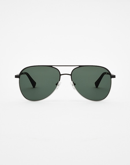 Sunglasses Hawkers BLACK SILVER - GREEN BOTTLE LACMA