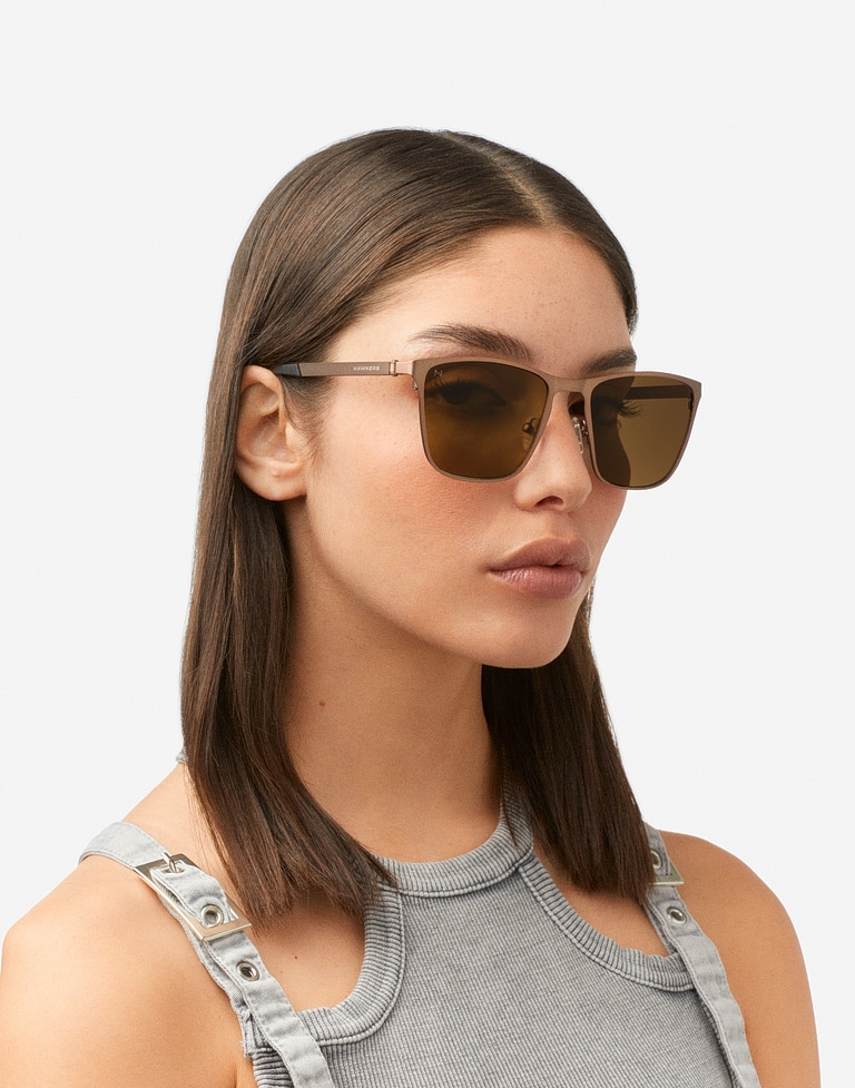 Nos Lunettes de Soleil Hawkers ONE FLEX - METALLIC BROWN COFFEE