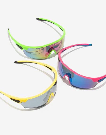 Nos Lunettes de Soleil Hawkers GREEN FLUOR CYCLING