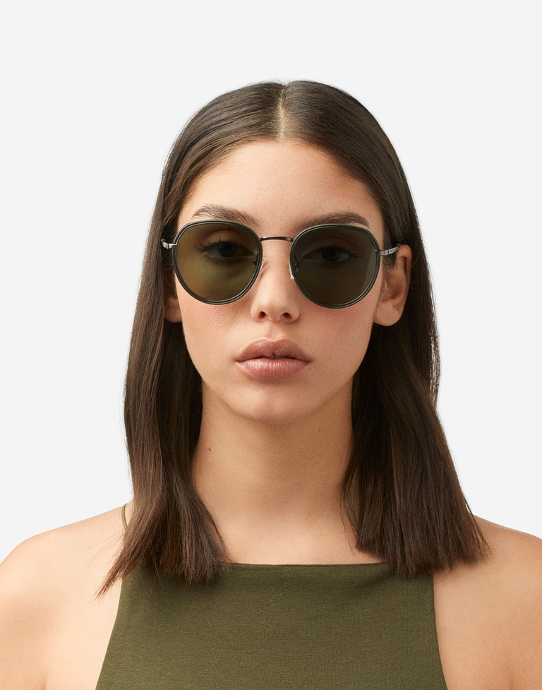 Sunglasses Hawkers CERES - POLARIZED GREEN METAL ALLIGATOR