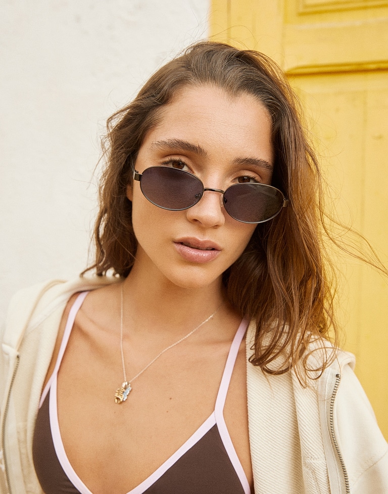 Nos Lunettes de Soleil HAWKERS ELECTRA - GUN METAL BLUE DENIM