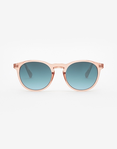 Deep Blue Retro-Vintage Keyhole Bridge Square Gradient Sunglasses with Blue  Sunwear Lenses - Nice