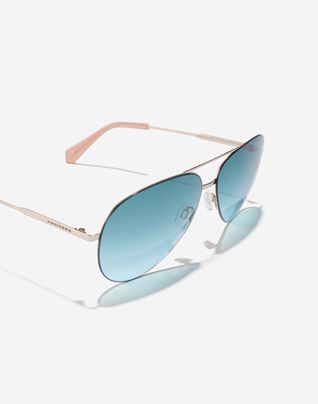 Nos Lunettes de Soleil Hawkers ROSE GOLD BLUE GRADIENT COLE