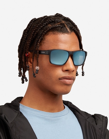 Sunglasses Hawkers FASTER - BLACK BLUE CHROME