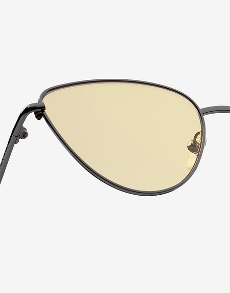 Gafas de sol Hawkers GUN METAL - YELLOW ROUNDED LOLITA