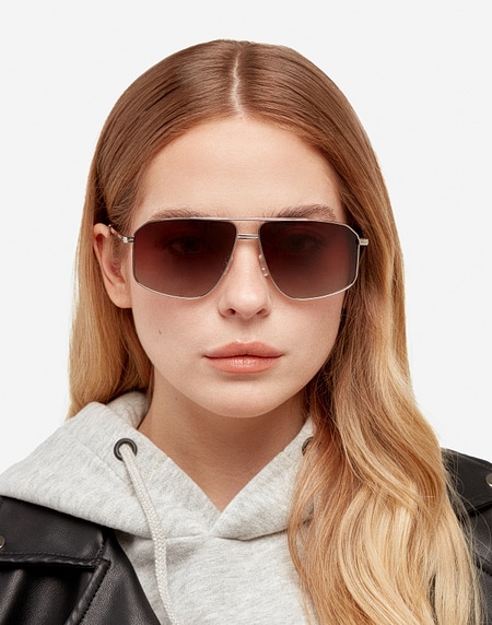 Sunglasses Hawkers POKER - POLARIZED SILVER BROWN