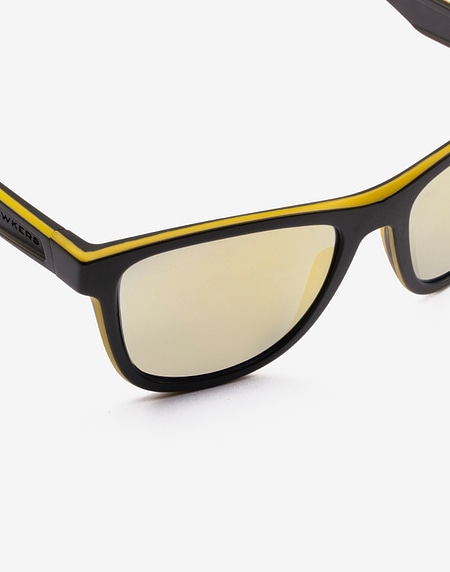 Sunglasses Hawkers BLACK YELLOW RUBBER - ACID ONE S