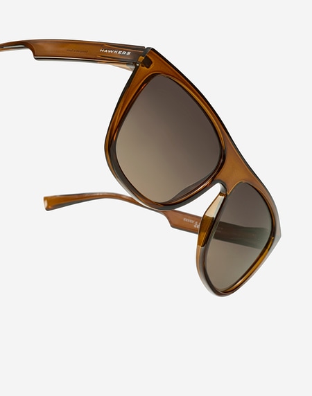 Sonnenbrille Hawkers RUNWAY - CAMEL SMOKY BLACK
