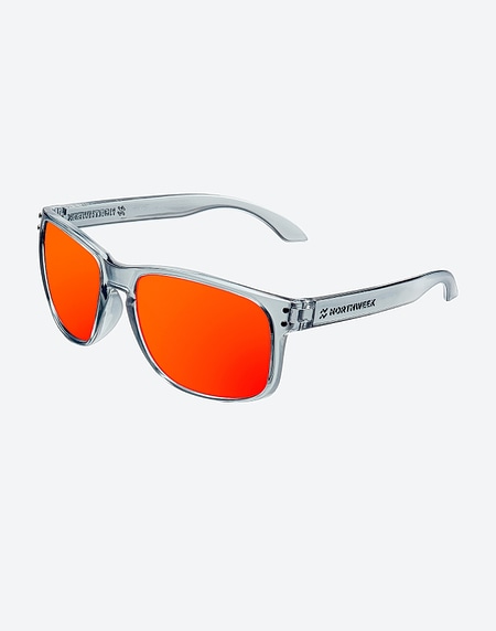 Sunglasses Northweek BOLD BRIGHT GREY - RED POLARIZED