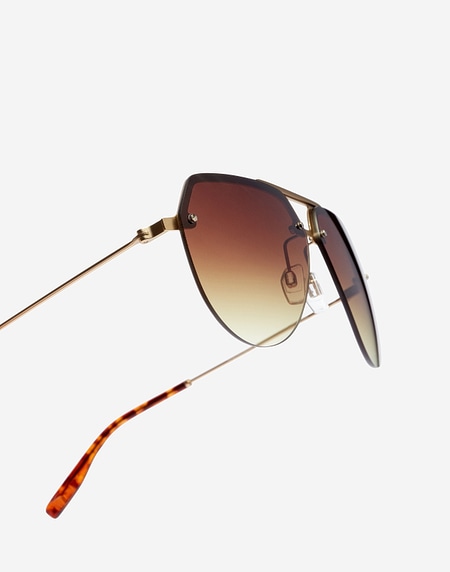 Sunglasses Hawkers COOPER - GOLD SMOKY BROWN