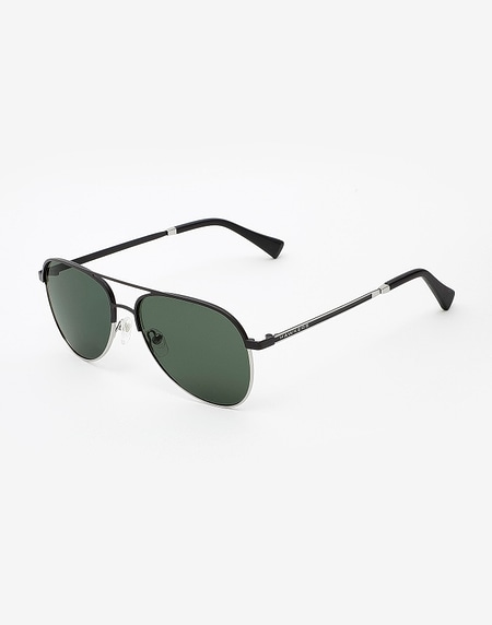 Sunglasses Hawkers BLACK SILVER - GREEN BOTTLE LACMA