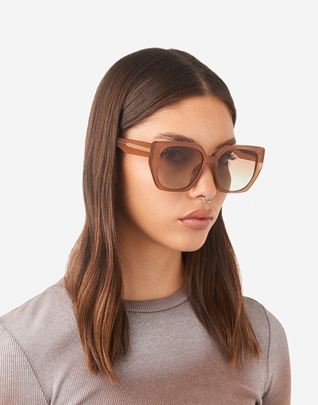 Sunglasses Hawkers BOUJEE - LIGHT BROWN NATURE ECO