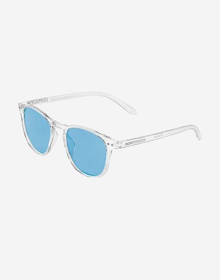 Sunglasses Northweek WALL BRIGHT WHITE - TRANSPARENT BLUE POLARIZED