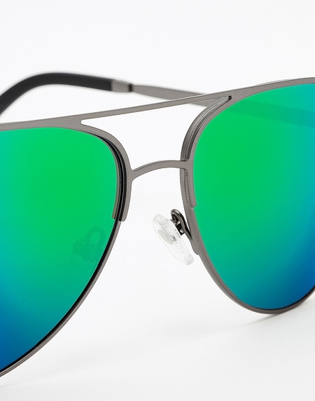 Sunglasses Hawkers GUN METAL - EMERALD LACMA